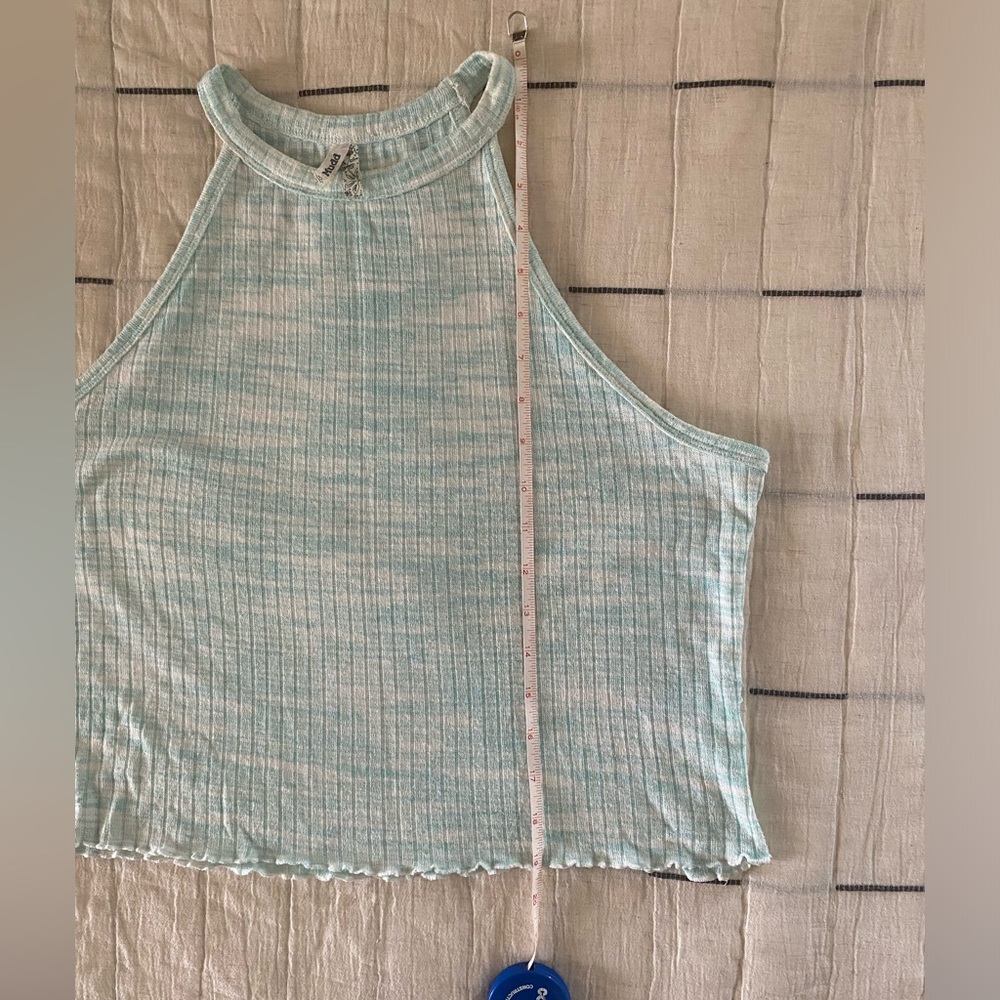 Lettuce Edge Crop Halter Top